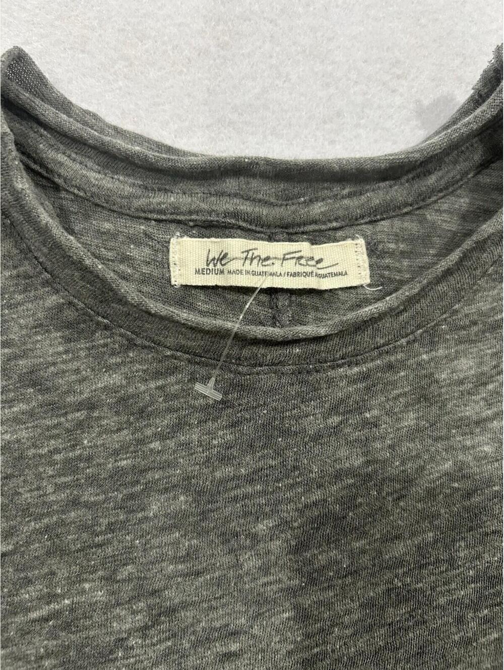 Free People We The Free Be My Baby Tee in Gray Size Medium NWOT - Picture 3 of 6